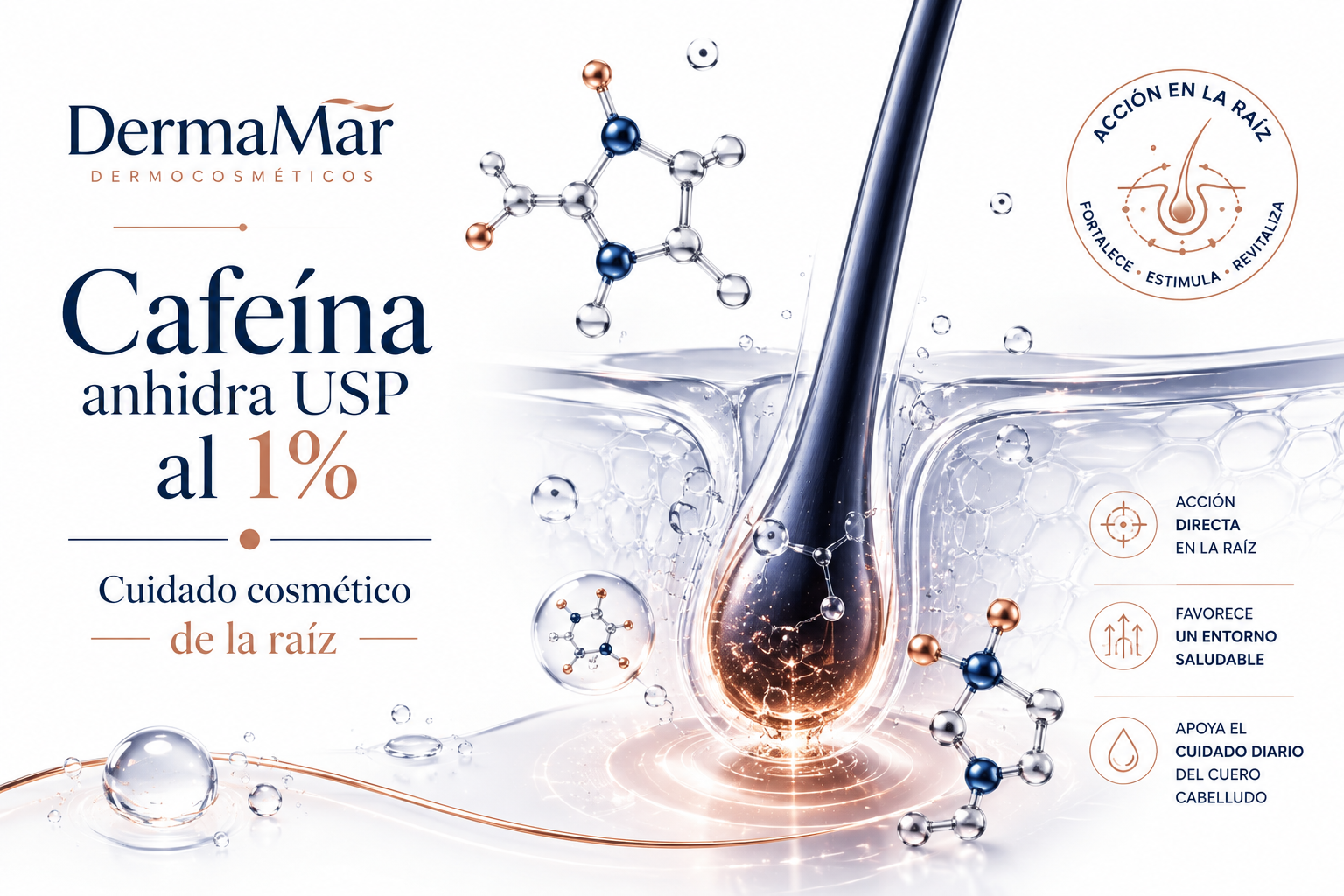 Cafeína anhidra USP al 1%